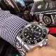 Perfect Replica Rolex GMT-Master II Black Face Black Bezel 40mm Watch (2)_th.jpg